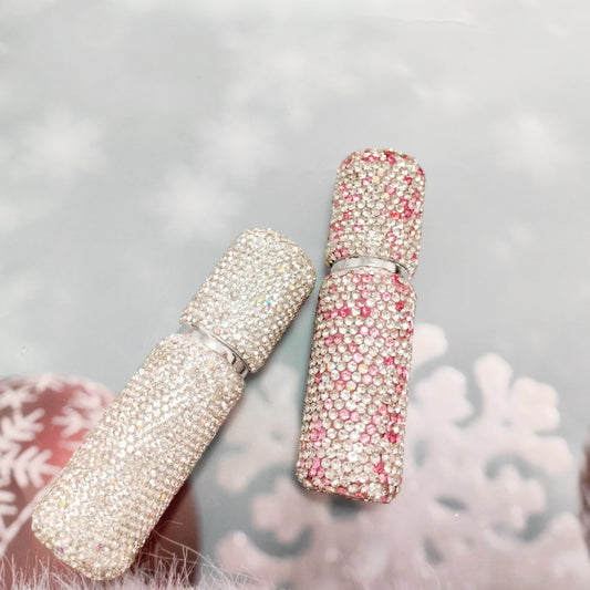 2pcs 10ml Shiny Perfume Travel  Bottle High End Perfume  Sub-bottling Glass Bottle Filling Travel Portable Mini Perfume Spray Bottle With Drill Perfume Empty Bottle