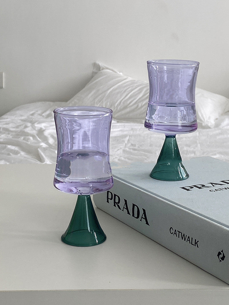 Light Luxury Creative Glass Goblet Juice Cup