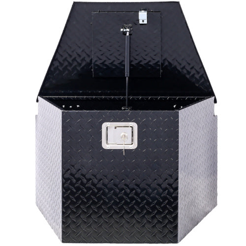 29inch Aluminum Tool Box,heavy Duty Truck Bed Tool Box,outdoor Trailer Pickup Storage Tool Box,RV Storage Organizer,underbody Box W Lock Keys,black 29x16.5x18.5inch