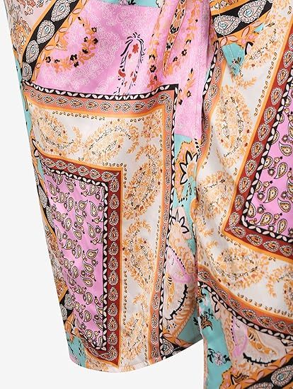 Women's Boho Skirt Asymmetrical Skirts Tied Floral Paisley Printed High Waist Ruched Skirts For Women