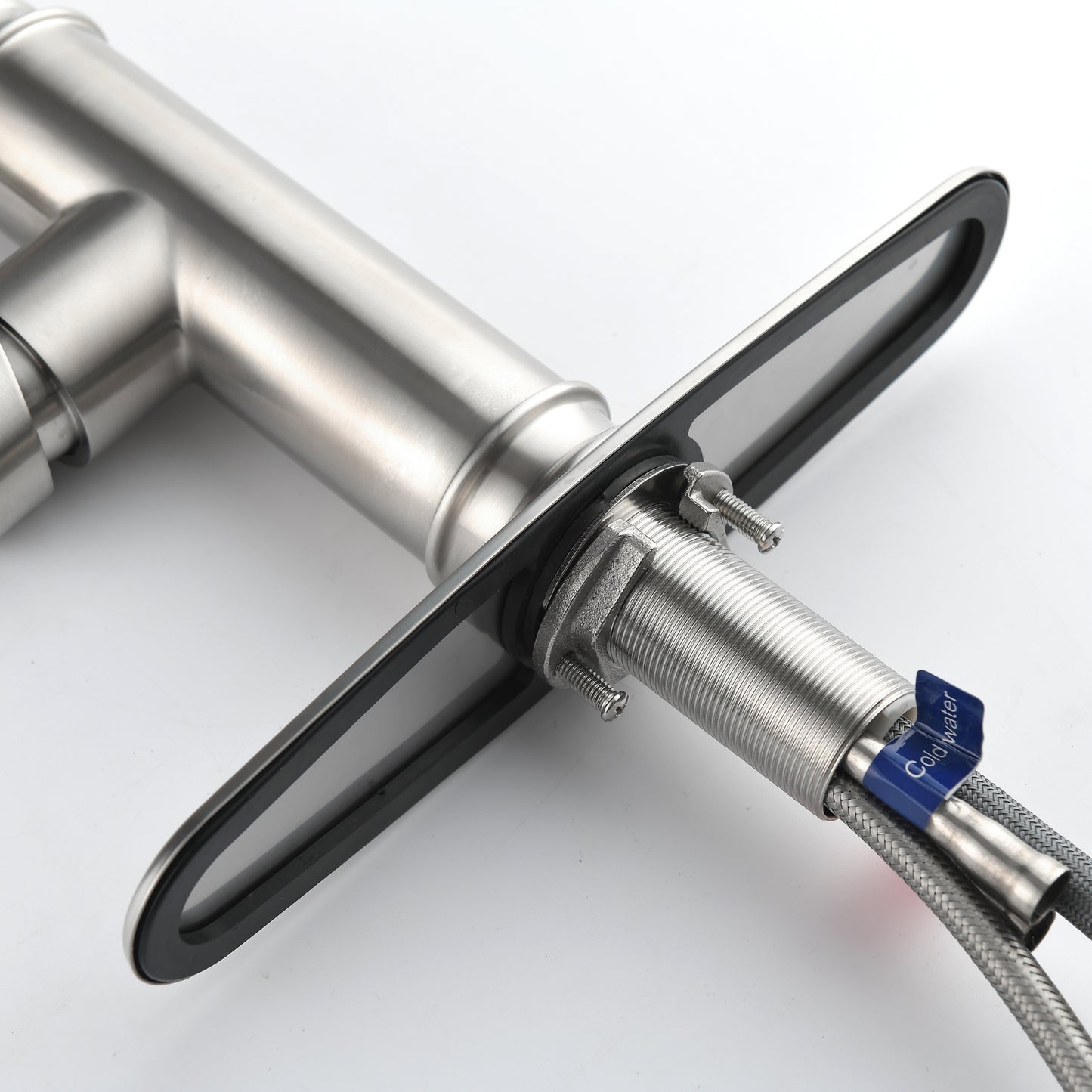 Single Handle High  Pull Out Kitchen Faucet, Single-stage Stainless Steel Kitchen Sink Faucet, With Pull Down Spray