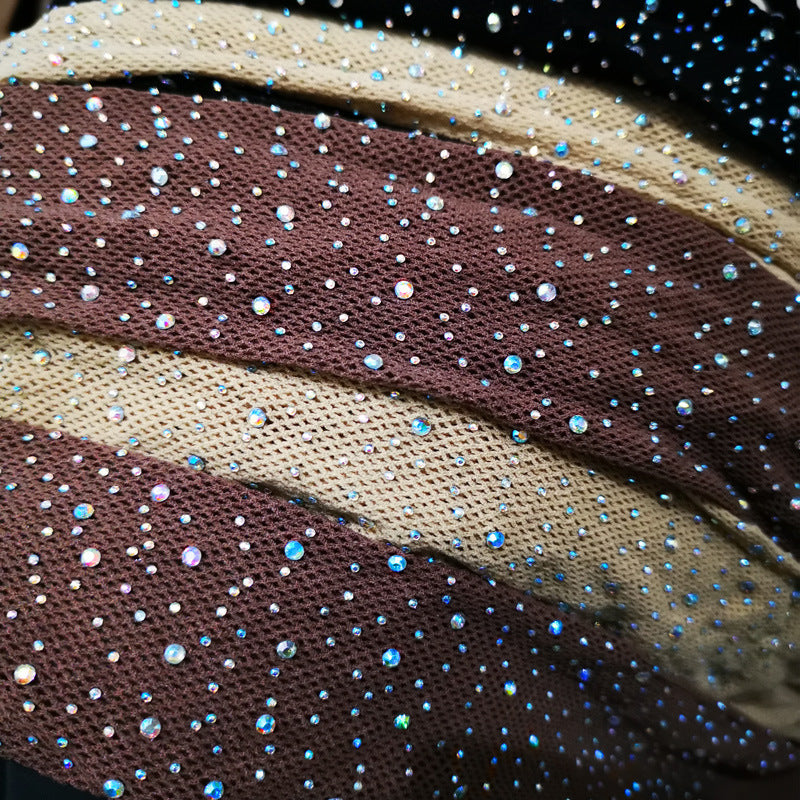 Fashion Rhinestone Mesh Stockings For Women