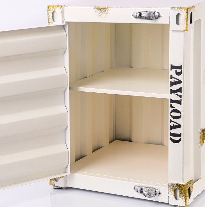 Industrial Style Shipping Container Storage Cabinet Side Table End Table