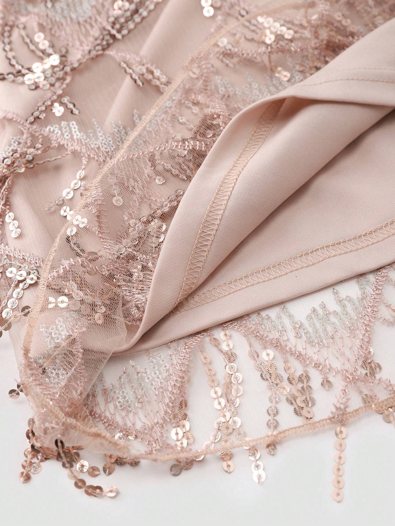 Women's Glitter Spaghetti Strap Formal Evening Party Dress