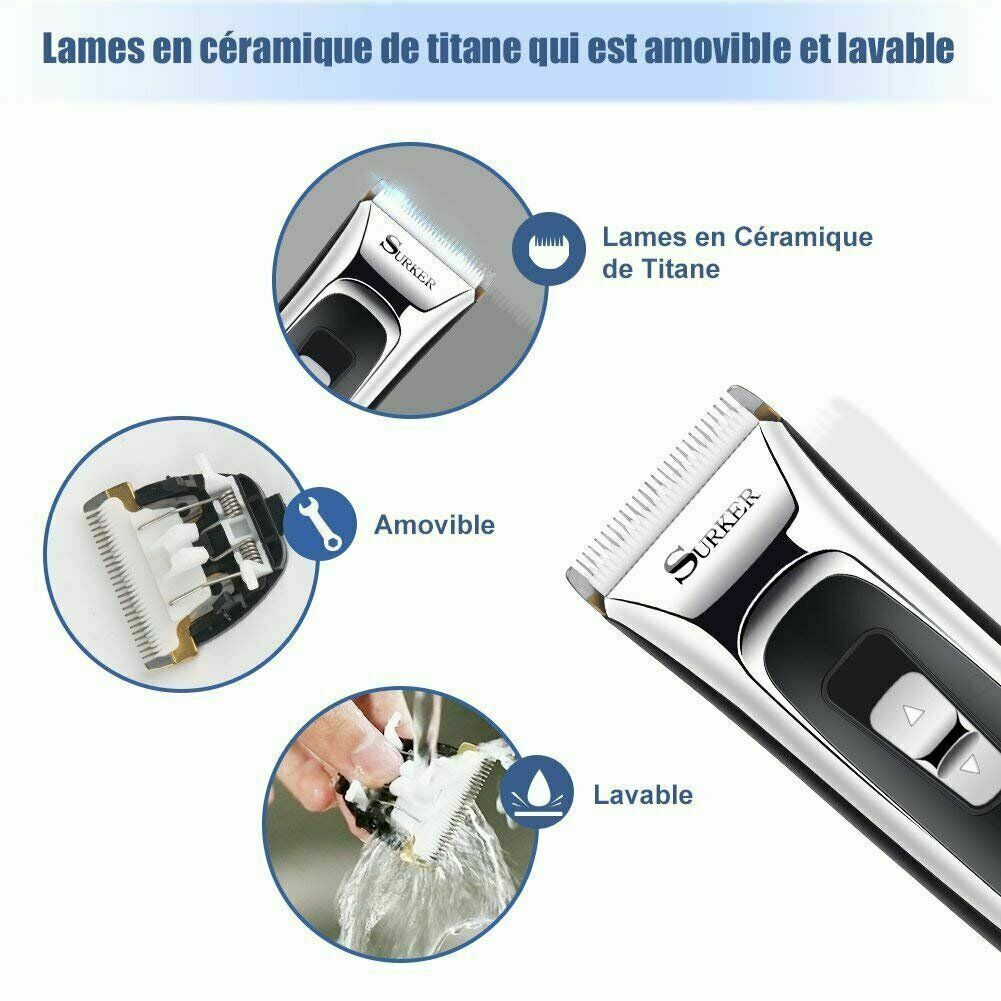 Keramik Profi Haarschneidemaschine Bartschneider Trimmer Rasierer Led Display DE