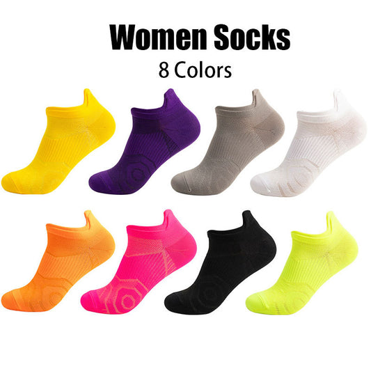 8 Pairs Womens Athletic Compression Running Low Cut Cushioned Socks Anti-odor And Breathable For Outdoor Sports Running Cycling Hiking Fitness