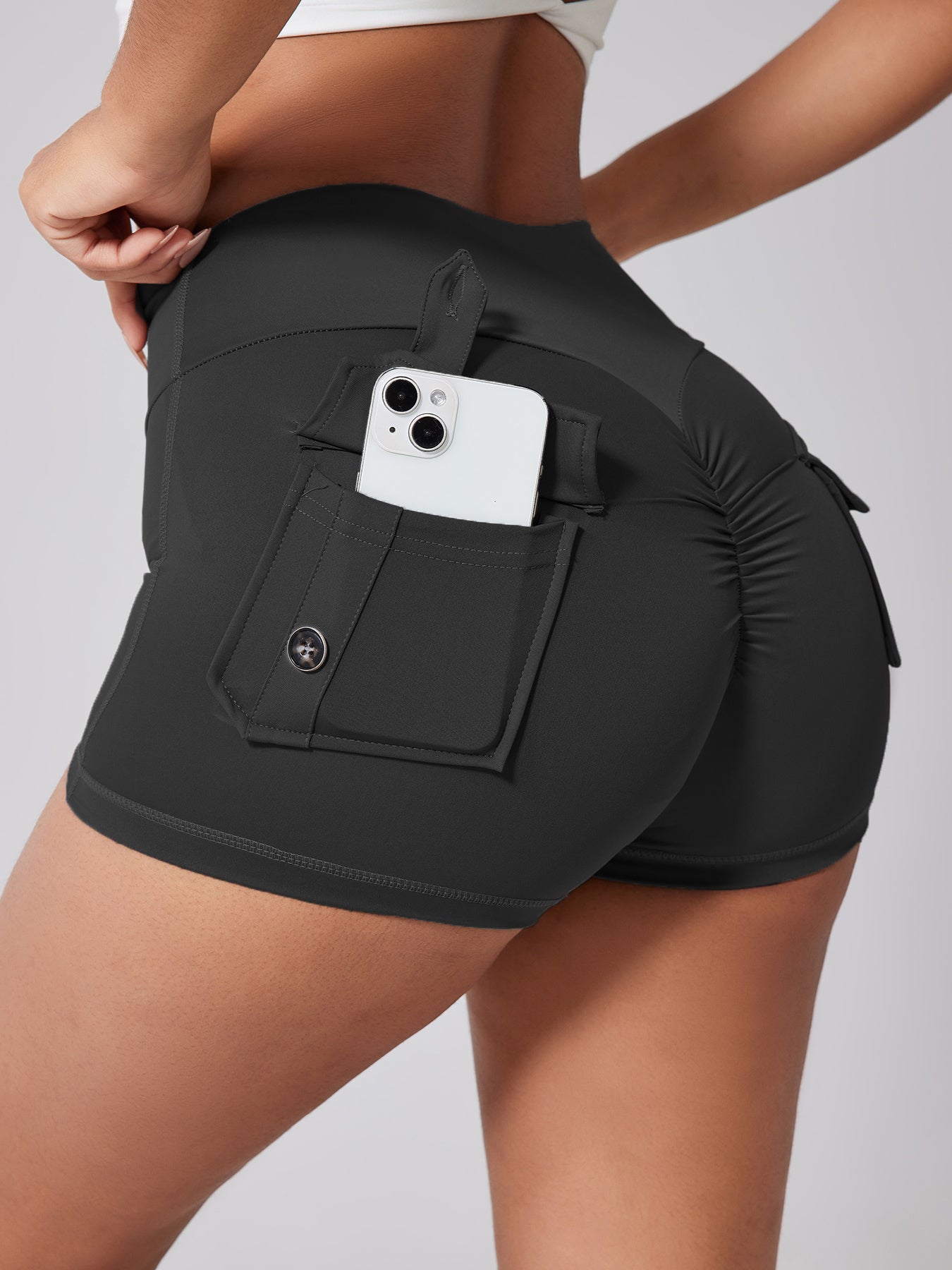 Women's Sports Shorts, High Waist Design, Soft And Comfortable, Suitable For Sports And Yoga, Can Effectively Control The Abdomen