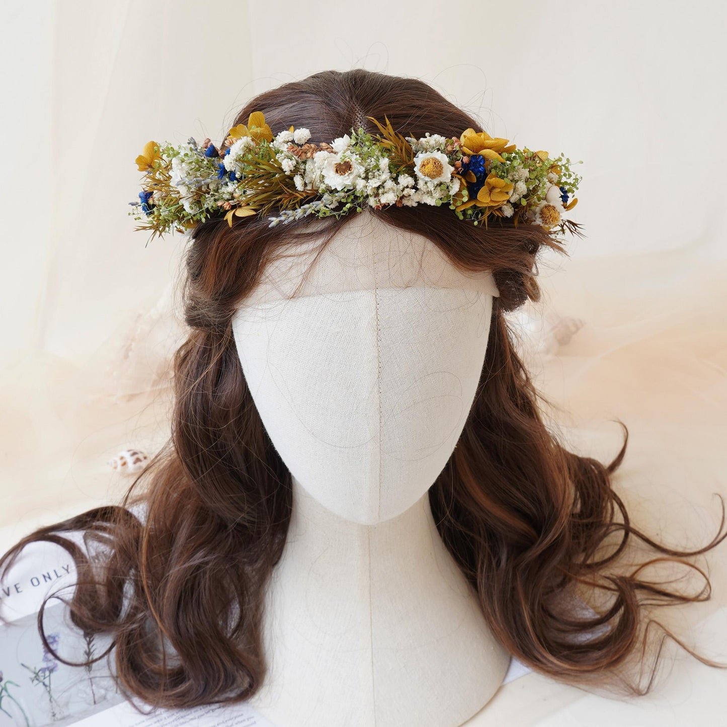 Gypsophila Crown, Dried Flower Crown, Bridal Wedding, Daily Party, Birthday Suitable Crown