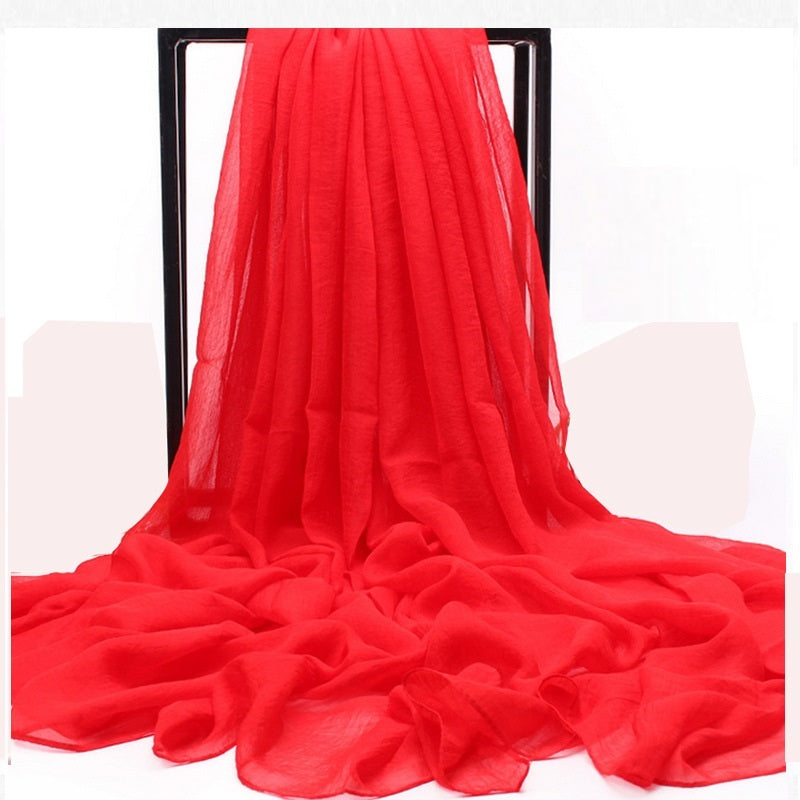 Summer New Simulation Silk Scarf Ladies Sun Protection Shawl