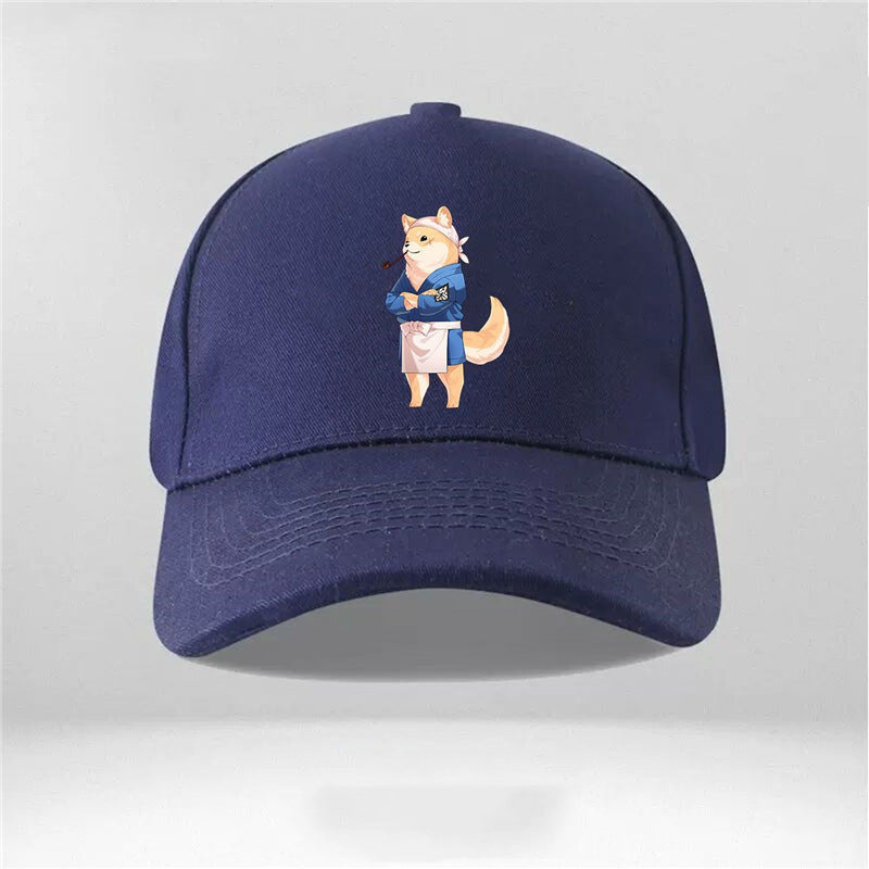 Cartoon Dog Shiba Inu Men And Women Couple New Peaked Cap