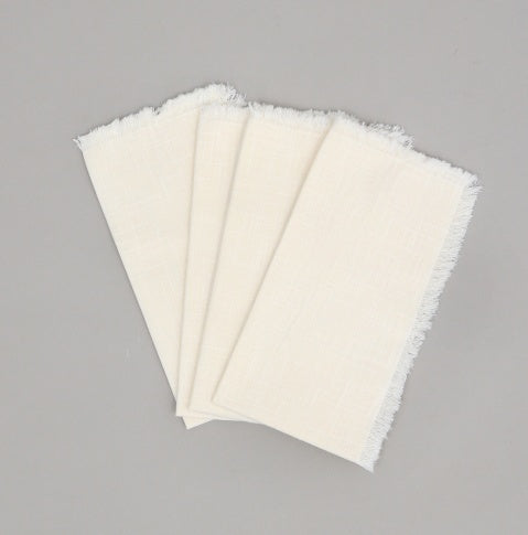 Premium Cotton Napkins Set Of 4-20x20 Inch, Classic Hemstitch Dinner Napkins