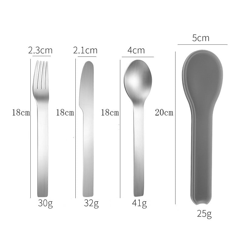 Student Travel Convenient Stainless Steel Cutlery Set