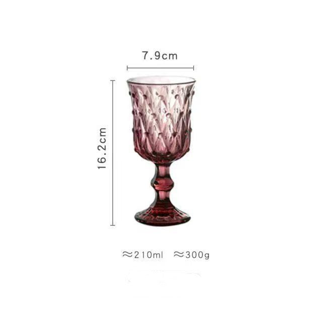 European Style Embossed Colorful Bubble Decorative Wine Glass