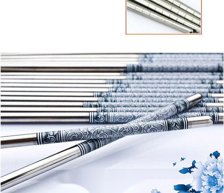 Blue And White Porcelain Stainless Steel Chopsticks