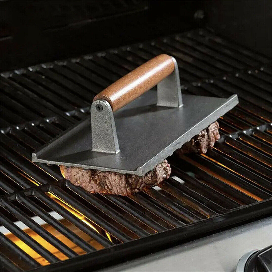 Cast Iron Steak Weight Heavy Duty Burger Press Bacon Press Grill Summer BBQ Gift