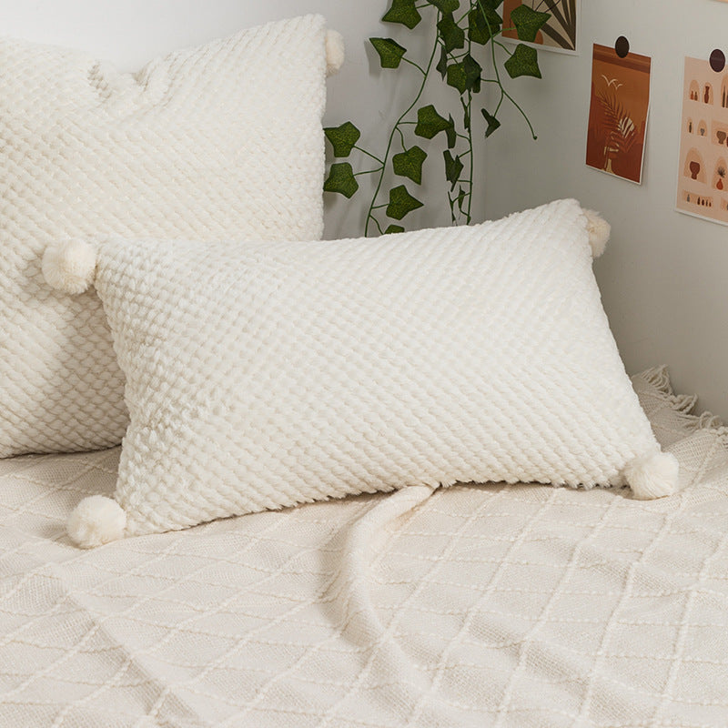 Simple Ins Style Loop Velvet Pillow Cover