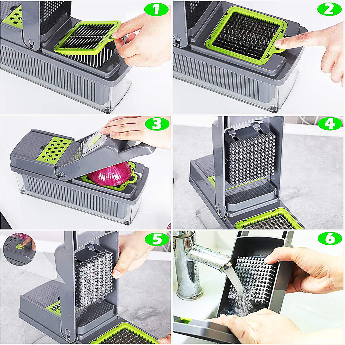 15 Multi Slicer Set Vegetable Slicer Kitchen Grater Vegetable Slicer Inserts Pus Separator