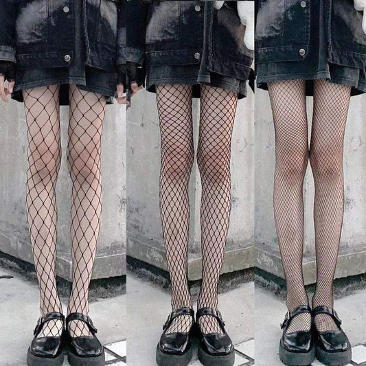 Black Silk Jk Polka Dot Superb Fleshcolor Pantynose