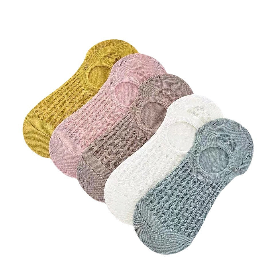 Thin Absorb Sweat Breathable Invisible Silicone Non-slip Boat Socks