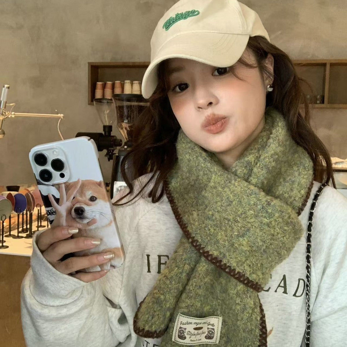 Atmosphere Warmth Neck Protection Soft And Sticky Scarf