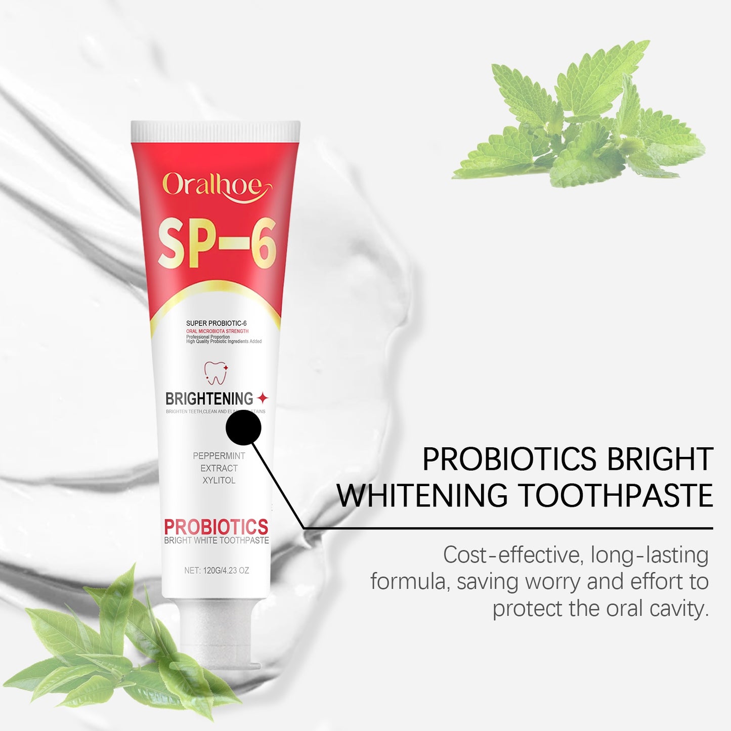 Probiotic Brightening Toothpaste For Teeth Cleaning And Hygiene, Reducing Stains, And Oral Care Toothpaste
