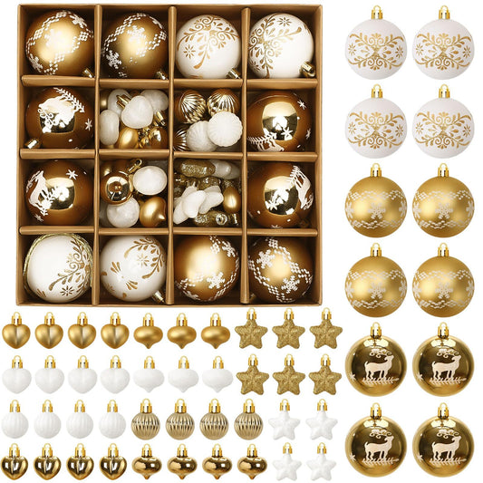 Christmas Ball Decorations Nordic 52PCS Christmas Tree Decorations Christmas Decorations Christmas Decorations Balls 6cm Entrance Garland Decorations Christmas Decorations,132-8465-TJ