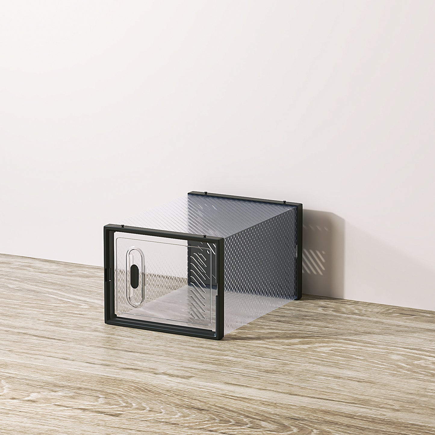 Black Medium 18PCS 35x25x19cm Shoebox, Plastic, Mesh, Free Combination