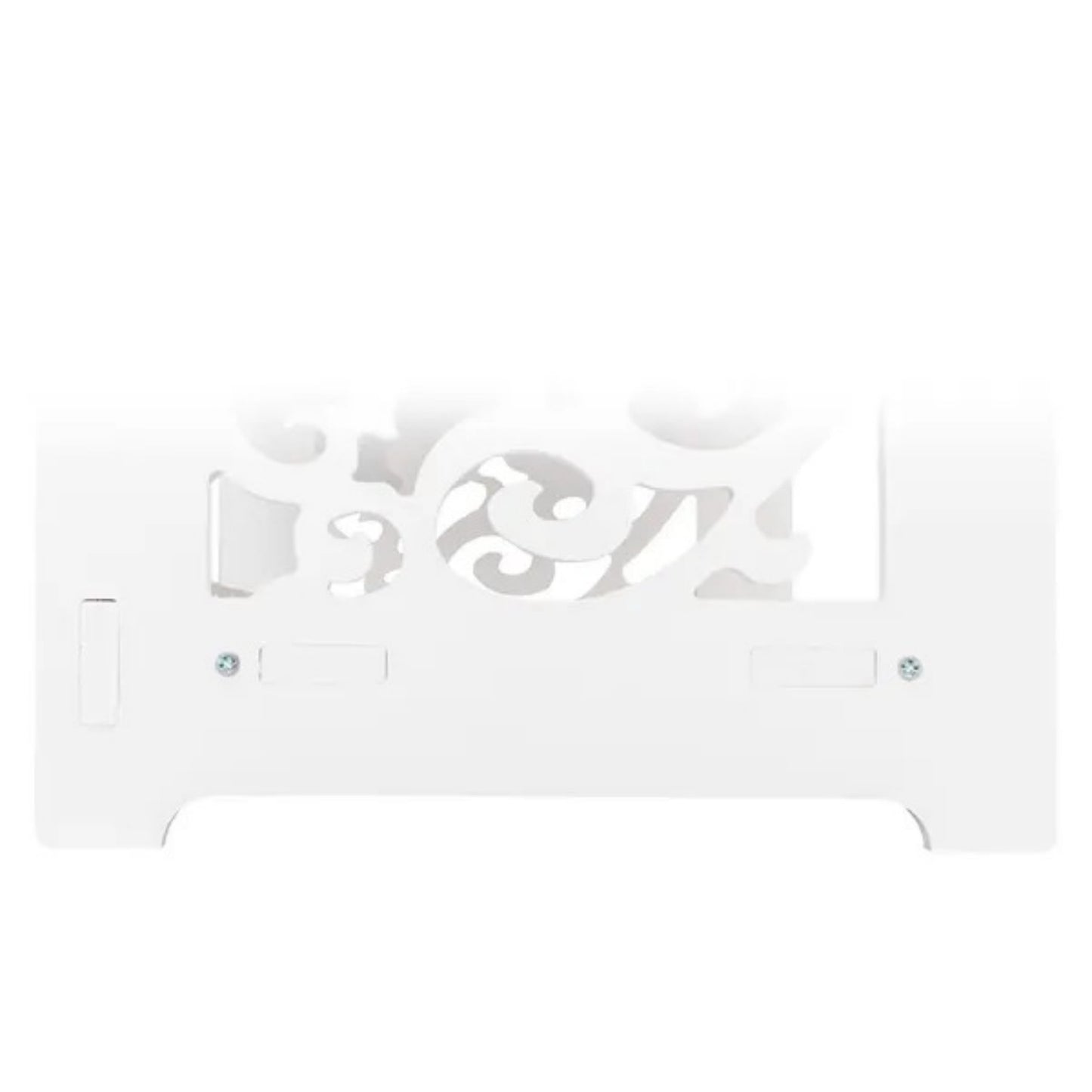 Wood-plastic Board Four Tiers Carved Shoe Rack White A