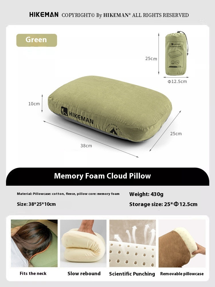 Outdoor Memory Foam Neck Protection Slow Rebound Memory Pillow