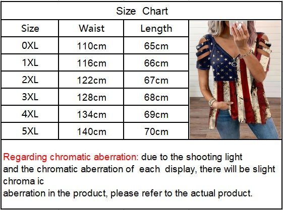 Self-pick-up Women'S Plus Zip Up Flag Print Short Sleeve T-Shirt Only Self-pickup Is Supported