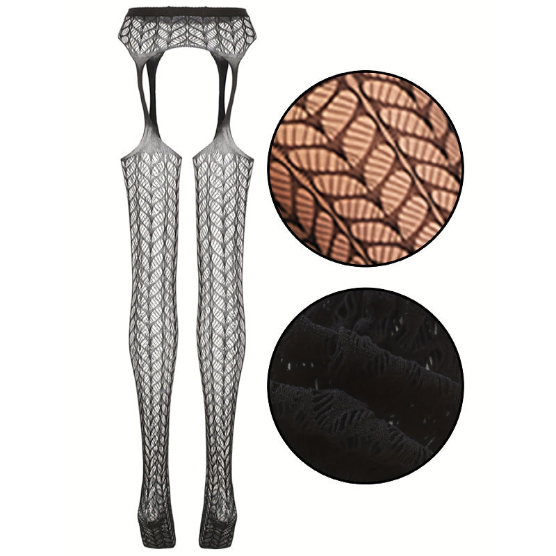 Women's European And American Hollow Bottoming Pantyhose