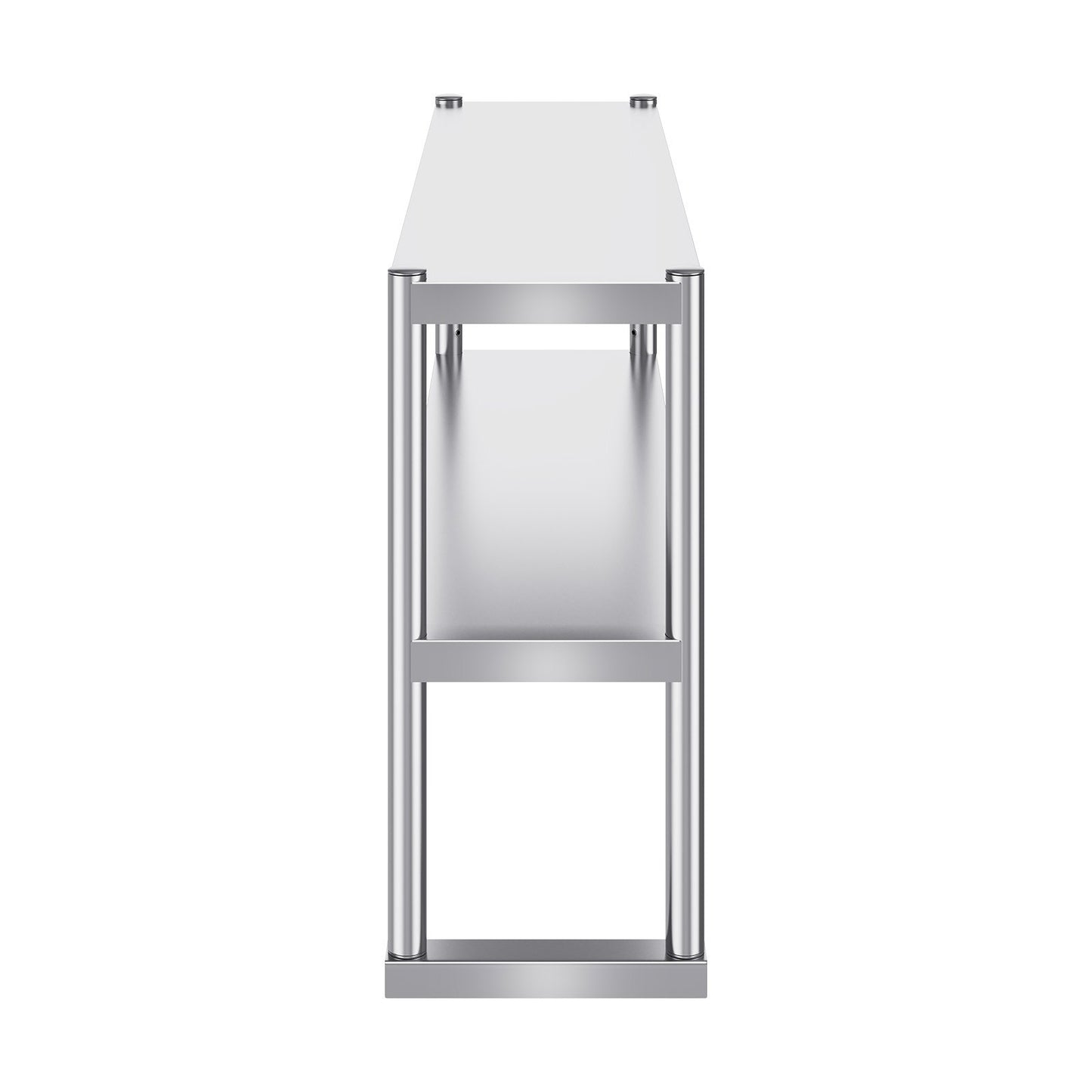 VEVOR Double Overshelf, Double Tier Stainless Steel Overshelf, 12 X 48 Inch Double Deck Overshelf, Height Adjustable Overshelf Prep Work Table For Kitchen, Restaurant And Workshop