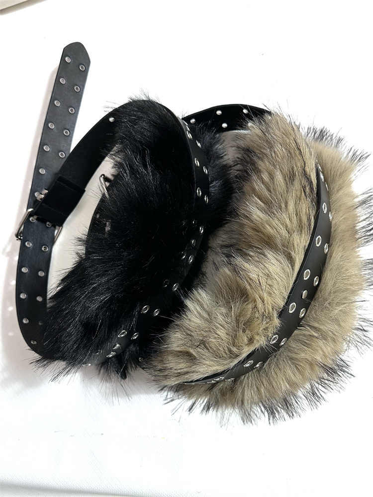Retro Sub-culture Fur Stitching Belt Accessories Belt
