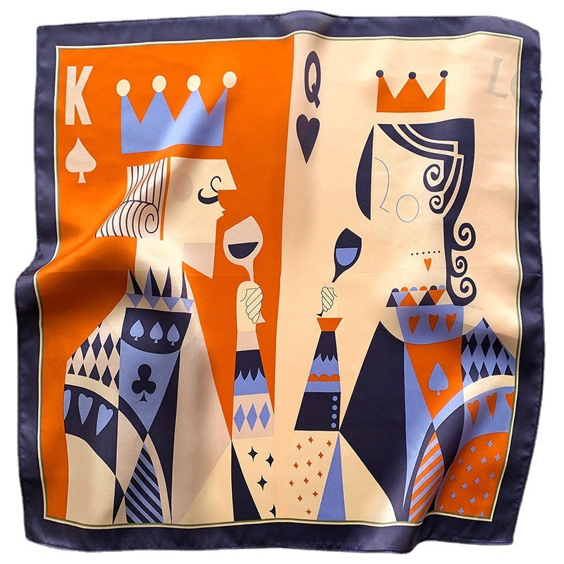 Women's Spring And Autumn Silk Scarf Small Square