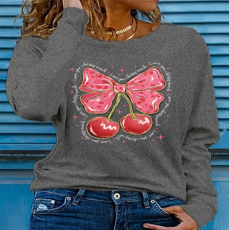 Women's Printed Hoodless Sweatshirt