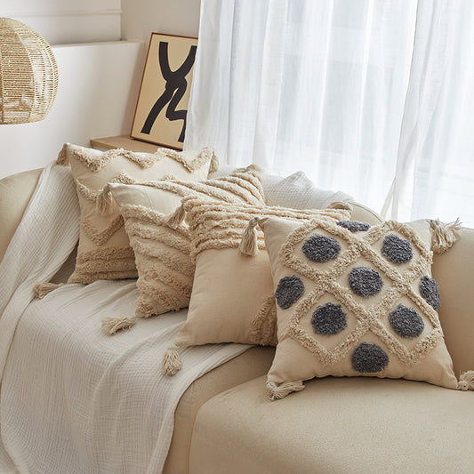 Plush Tassels And Quiet Bohemian Style Pillowcases