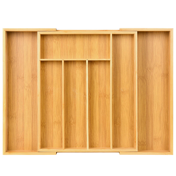 Expandable Bamboo Kitchen Drawer Storage Box