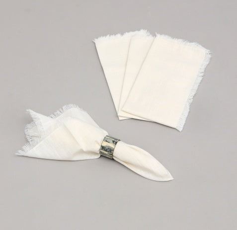 Premium Cotton Napkins Set Of 4-20x20 Inch, Classic Hemstitch Dinner Napkins