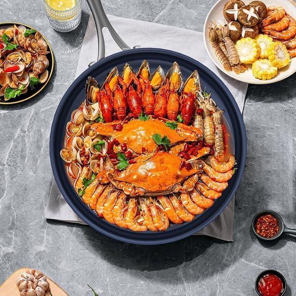 Titanium Alloy Stainless Steel 10-inch PFAS-Free PFOA-Free Non-Stick Pan Dishwasher-Safe Oven-Safe Suitable For All Stovetop Cookware