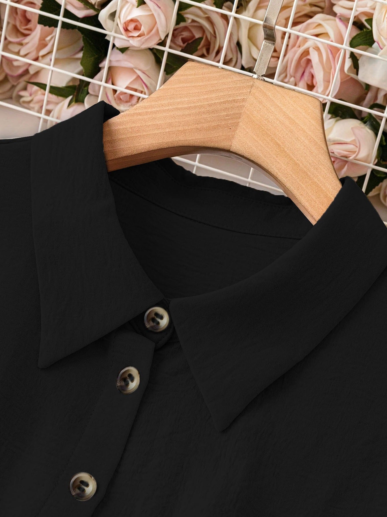 Women's Plus Size Collared Button-Down Shirt - Summer Vacation Casual Short-Sleeve Top For Outings