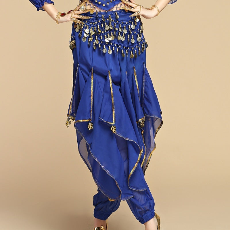 Children's Creative Leg Binding Glitter Chiffon Pants