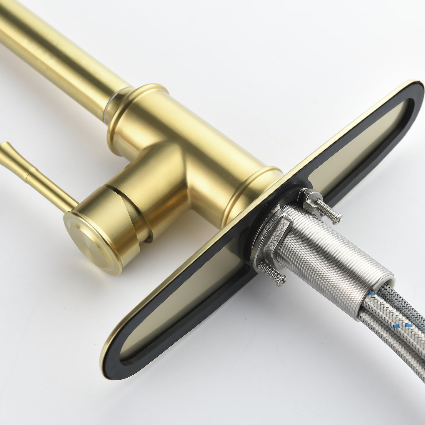 Single Handle High  Pull Out Kitchen Faucet, Single-stage Stainless Steel Kitchen Sink Faucet, With Pull Down Spray