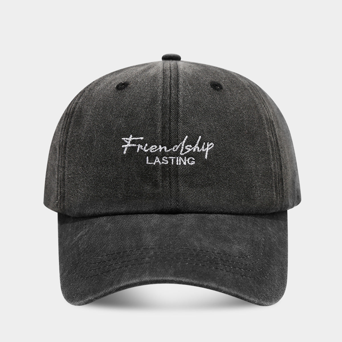 Soft Top Show Face A Little Retro Distressed Peaked Cap Couple