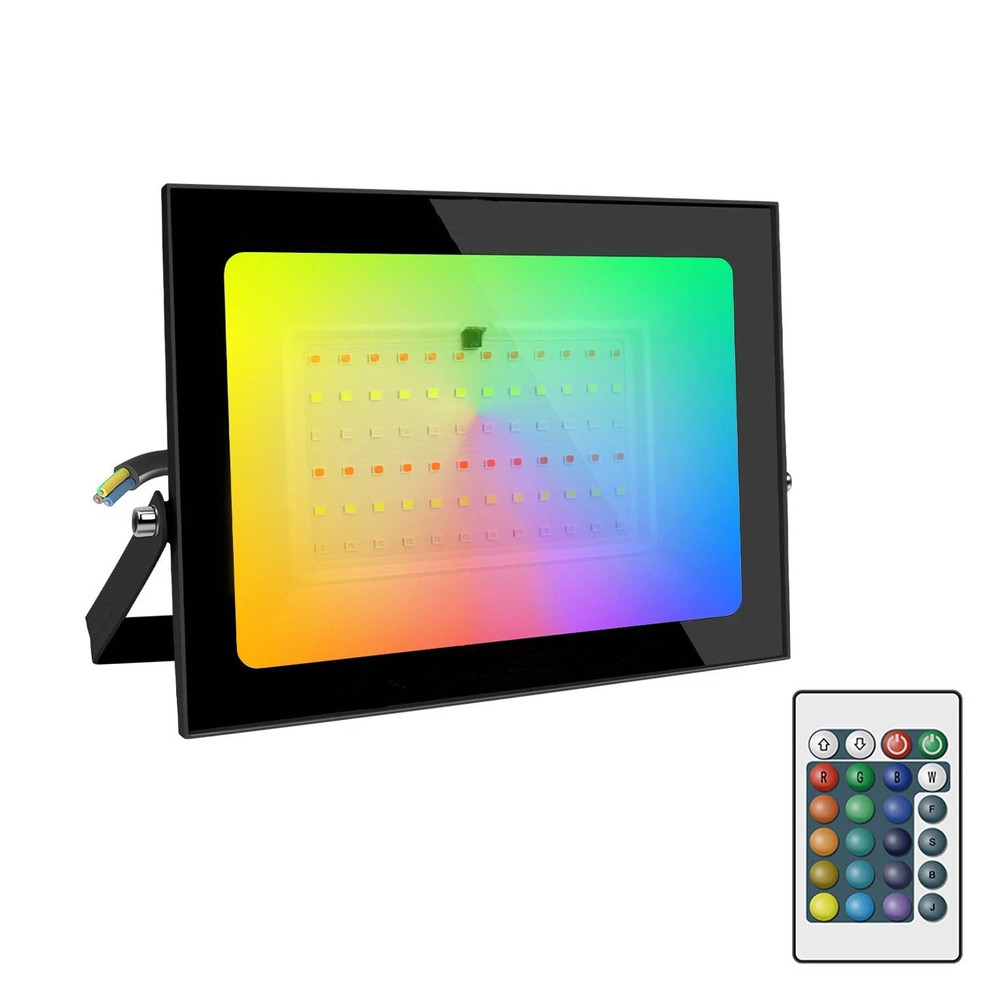 50W RGB LED Flood Light Spotlight 16 Colour Changing Garden Yard Outdoor Lamp UK