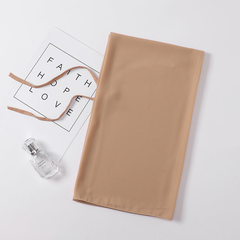 Fashion New Pearl Chiffon Bandage Gauze Scarf