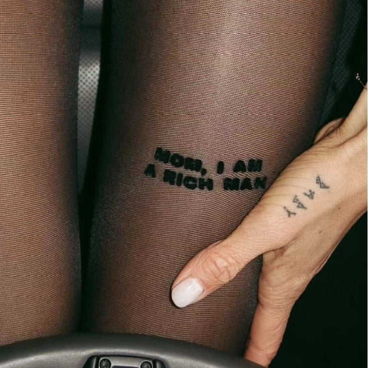 Silk Panties Flocking Pantyhose With Letters