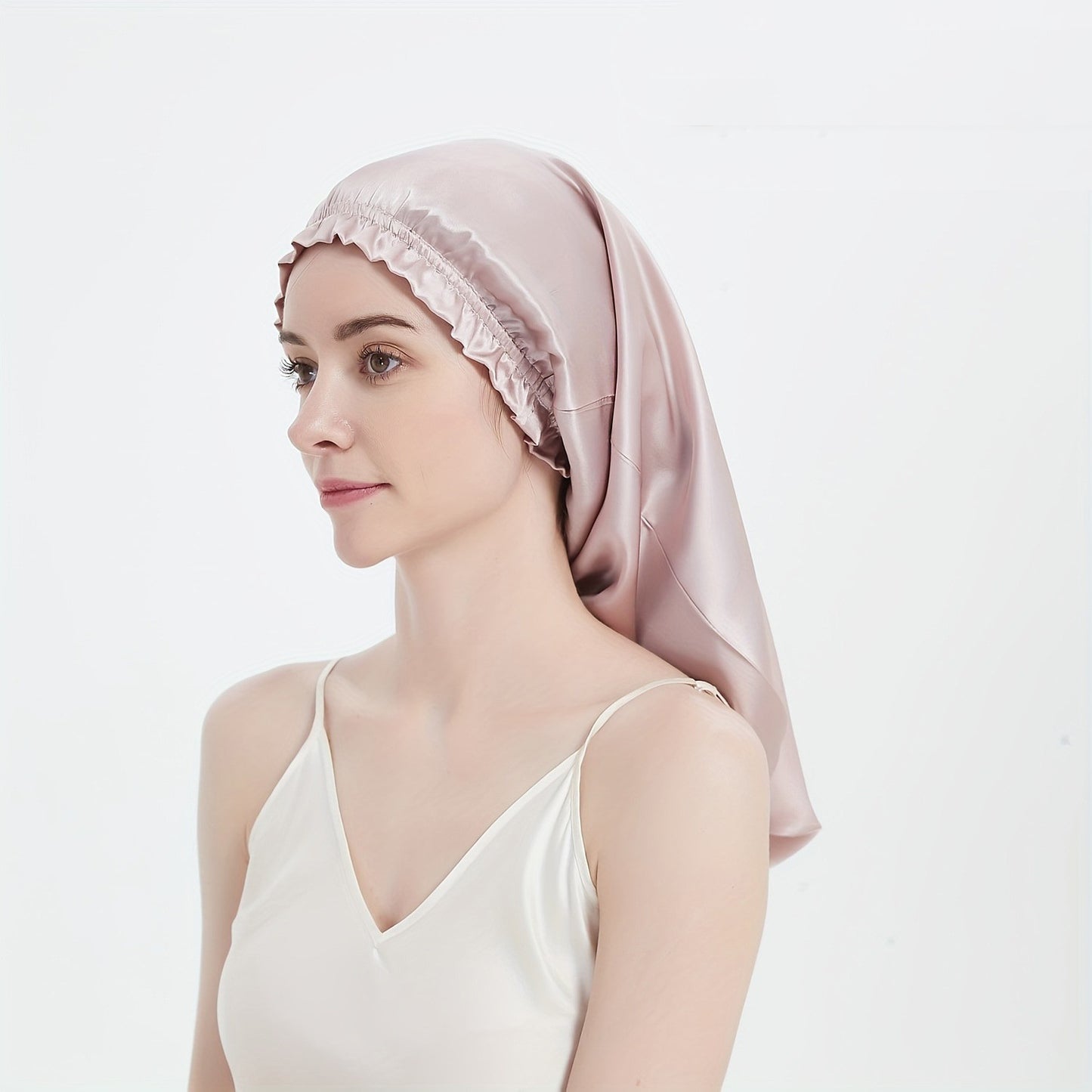 Double Layer Silk Elastic Band Nightcap
