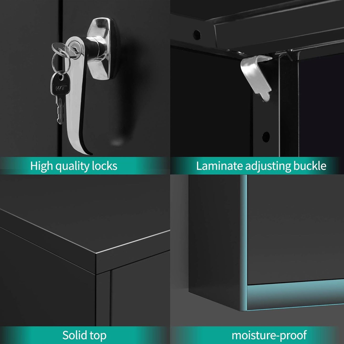 No Brands Super Large Space File Storage Cabinet, Industrial Metal Storage Cabinet,Machine Cabinet With Adjustable Shelves With Lock, Goods Display. Assembly Required