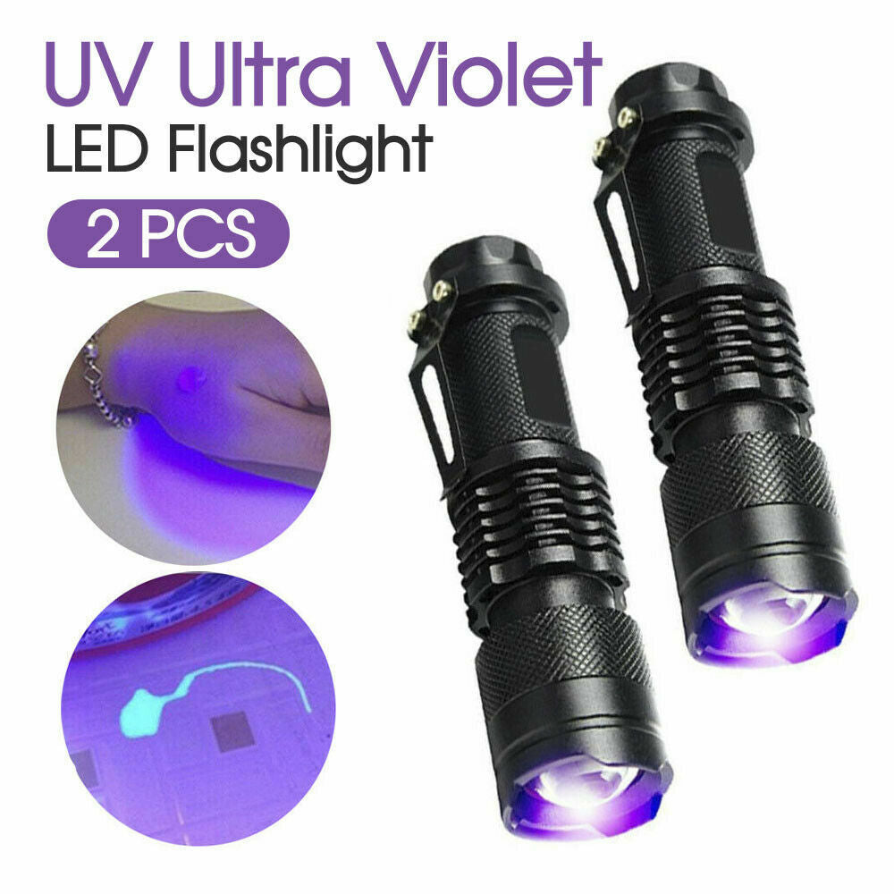 UV Ultra Violet Flashlight Handheld Blacklight Small Flashlight 395nm Mini Light Inspection Lamp Pen Torch Detector For Dog Pet Urine Stains, Bed Bugs And Scorpions