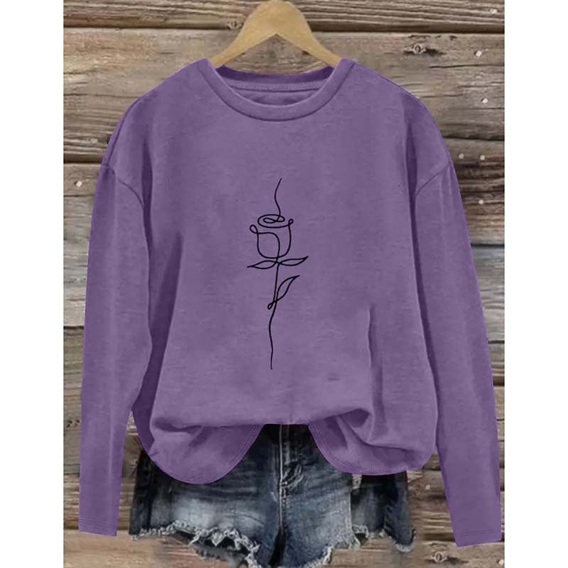 Women's 3 Packs Graphic Long Sleeve T Shirts Letter Print Tees Casual Crewneck Tunic Tops